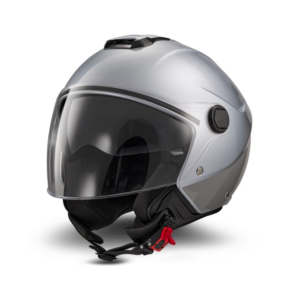 Casco jet Piaggio Demi Jet UL01 gris brillante