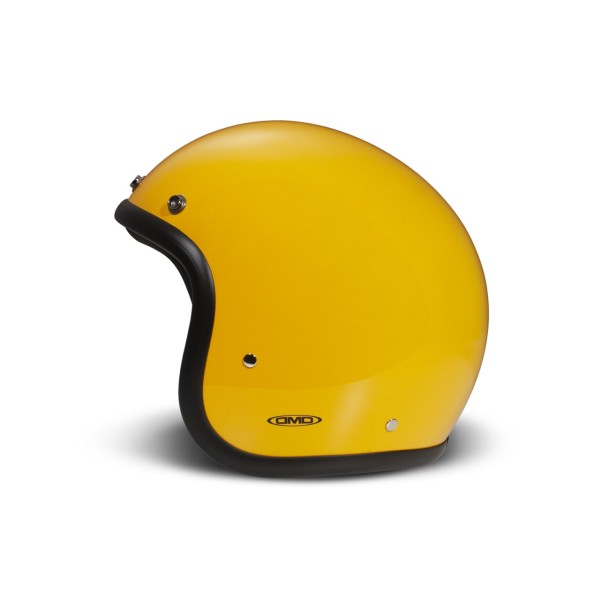 Casco DMD Jet Retro, amarillo, brillante, amarillo, fibra de vidrio, ECE 22.06