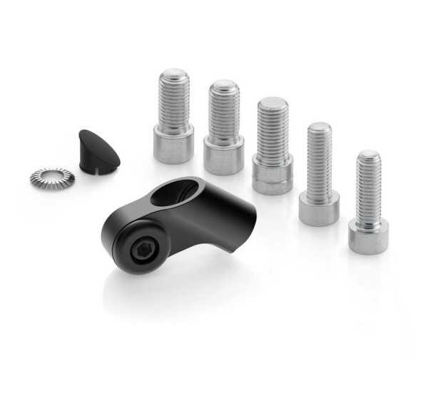 Adaptador de espejo RIZOMA "Side Mount" L 42,5 mm para Vespa, anodizado negro