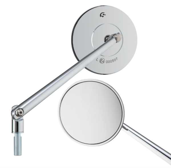 Retrovisor estándar para Vespa, rosca izquierda, cromado