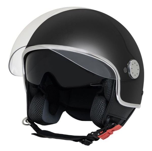 Casco Piaggio PFJ Mirror jet negro mate
