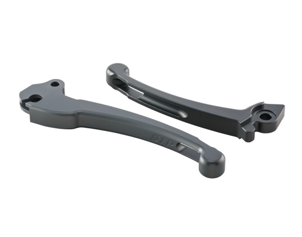 Juego de maneta deportiva embrague/freno para Vespa PX 125 -150cc, HBZ Hengtong, derecha/izquierda, gris mate