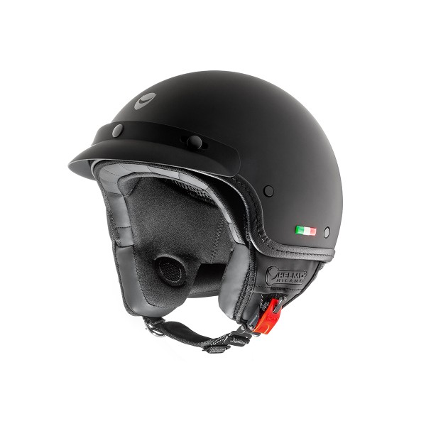 Casco jet Helmo Milano, FuoriPorta, negro mate