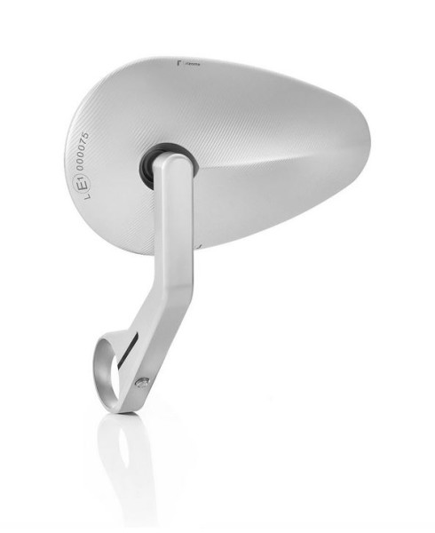 Espejo terminal de manillar RIZOMA "Reverse Radial" izquierdo o derecho para Vespa, anodizado plata