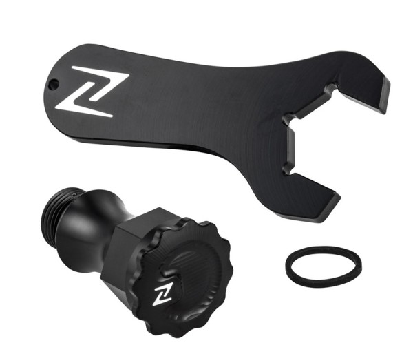 Tapón de llenado de aceite para Vespa GTS/​GTS Super/​GTV 300cc HPE, negro brillante