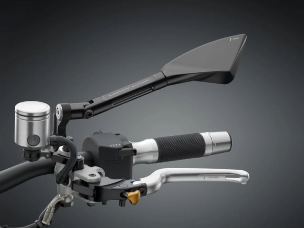 Espejo RIZOMA "TOMOK" derecho para Vespa, anodizado negro