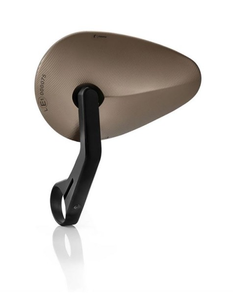 Espejo de extremo de manillar RIZOMA "Reverse Radial" izquierdo o derecho para Vespa, anodizado bronce