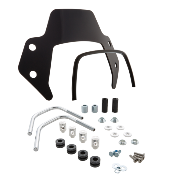 Parabrisas para Vespa Sprint 50-150cc 2T/4T, soportes plateados, tintado negro