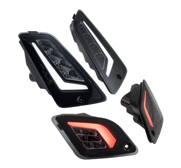 Kit indicador ZELIONI delantero y trasero para Vespa GTS/GTS Super/GTV 125-300cc, tintado