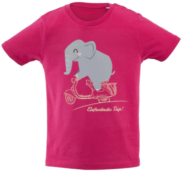 Camiseta infantil "Elefantastic Trip!", rosa