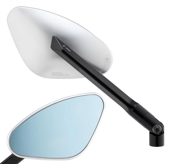 Espejo RIZOMA Genesi derecho para Vespa, anodizado plata