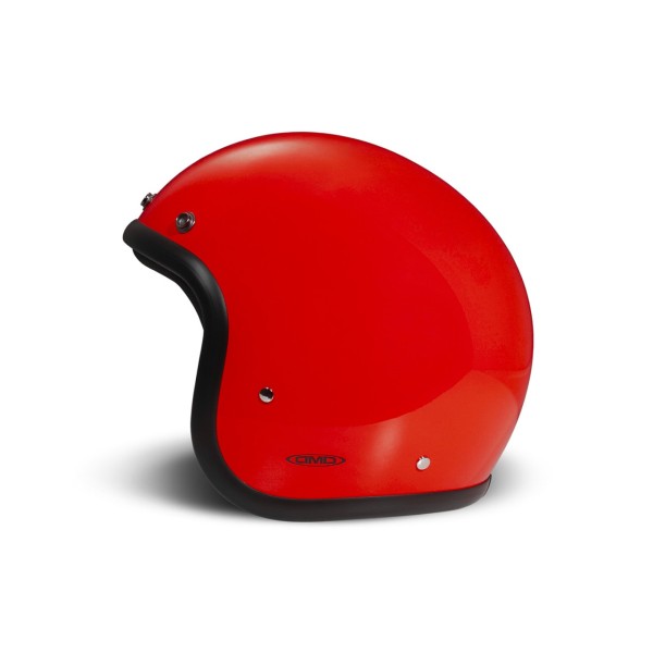 Casco abierto DMD Retro, rojo brillante, fibra de vidrio, ECE 22.06
