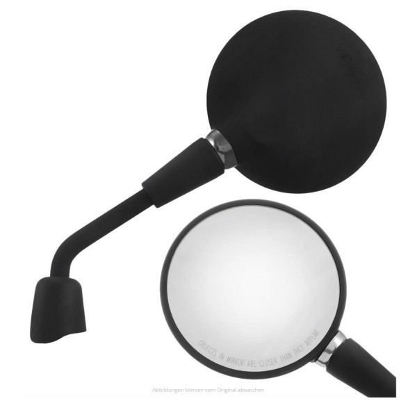 Espejo Shorty negro mate derecho, izquierdo para Vespa Primavera 50-150ccm 2T/4T / GTS HPE 50-300ccm