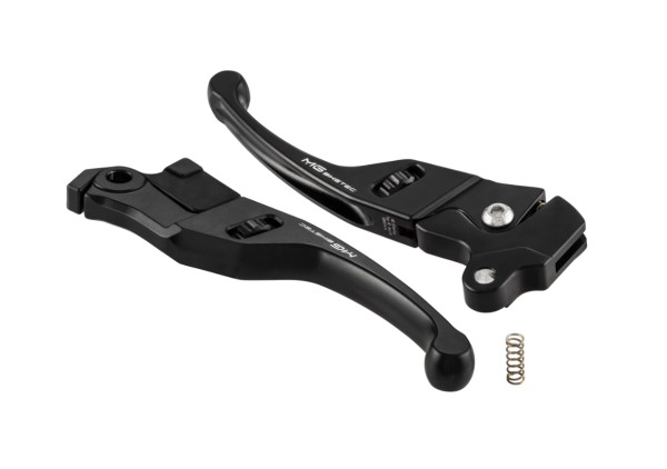 Juego de palancas deportivas de freno MG Biketec en negro para Vespa Primavera /​Sprint 50-150 cc 4T (24-) Euro5+