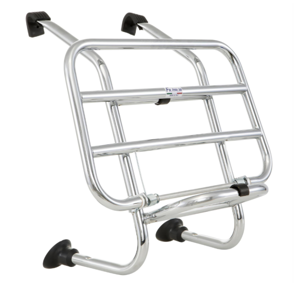 Portaequipajes delantero para Vespa PX 80-200cc, plegable, cromado