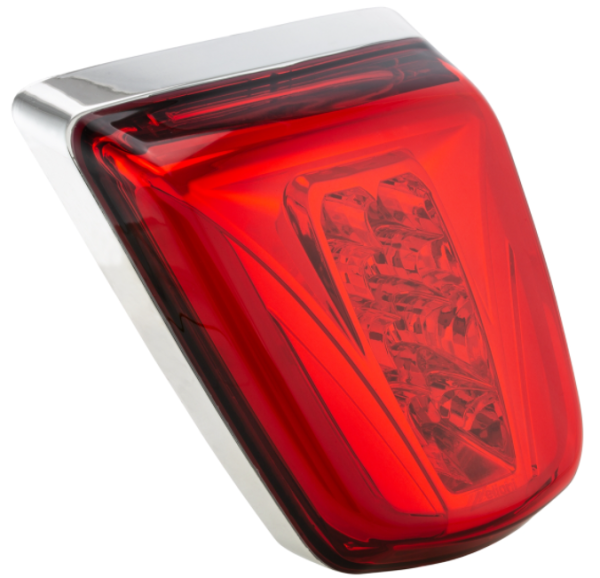 Piloto trasero LED rojo para Vespa Primavera/​Sprint 50-150ccm, borde - cromo