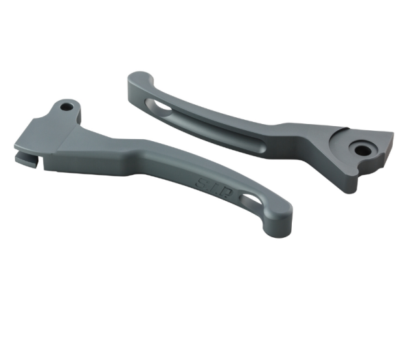 Juego de palancas de freno Sport Shorty para Vespa LX /LXV /S /Primavera /Sprint 50-150cc, gris mate