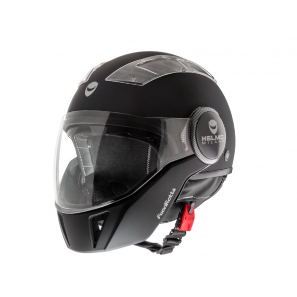 Casco Helmo Milano Full jet, FuoriRotta, negro, mate