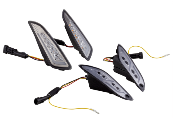 Kit de intermitentes delanteros y traseros para Vespa Primavera/​Sprint 125-150ccm 2T/​4T AC, transparente