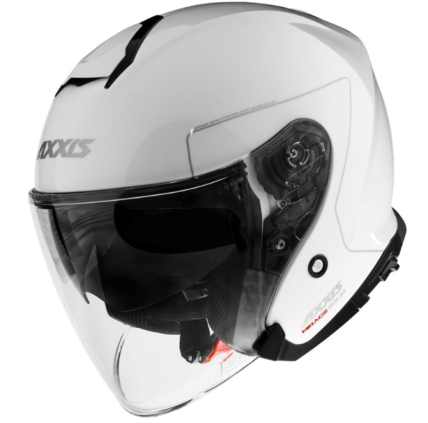 Casco jet Axxis, Mirage SV Solid, blanco brillante