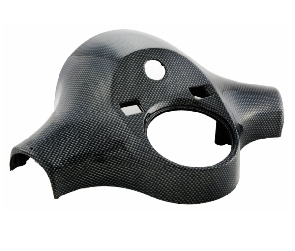 Tapa del cabezal de dirección para Vespa PX 80-200cc, aspecto carbono