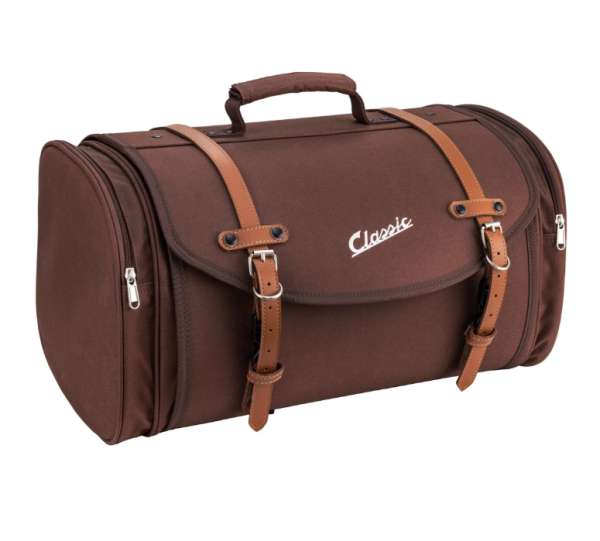 Bolsa "Classic" grande para Vespa, nailon, marrón tabaco
