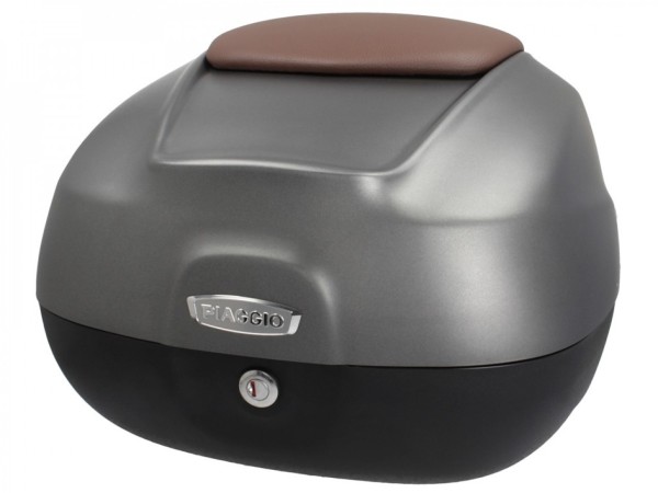 Maleta superior de 37 l con respaldo para Piaggio Beverly 300/350 (18-20) - gris mate 785/A