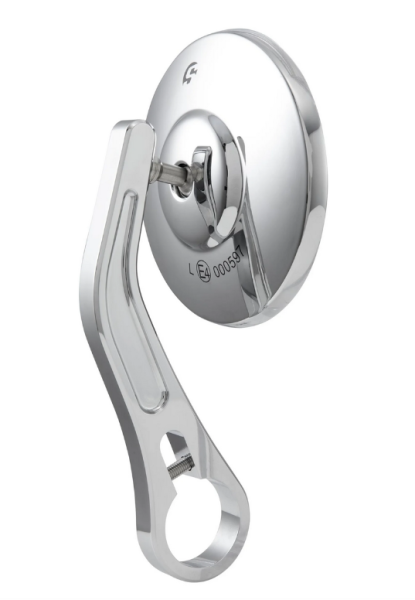 Espejo de extremo de manillar para Vespa, izquierdo o derecho, redondo, cromado