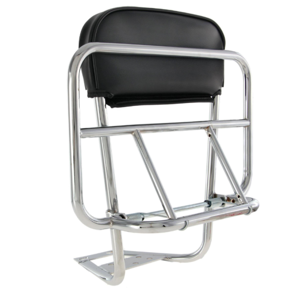 Portaequipajes trasero para Vespa PX 80-200cc, plegable, cromado