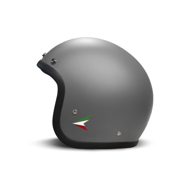 Casco DMD jet Retro, negro, mate, Gris Ita, fibra de vidrio, ECE 22.06
