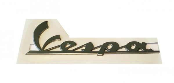 Inscripción, motivo: Vespa, a la izquierda, cromado, 150 x 49 mm