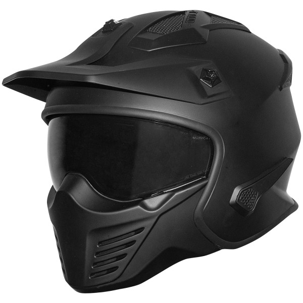 Casco Germot GM 44, negro mate