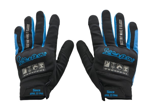 Guantes Vespa negro azul