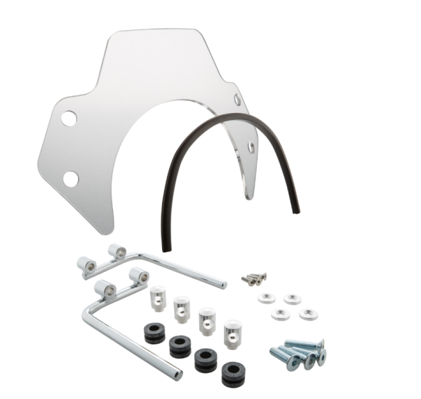 Mosquitera para Vespa PX 80-200cc, soporte plateado, transparente