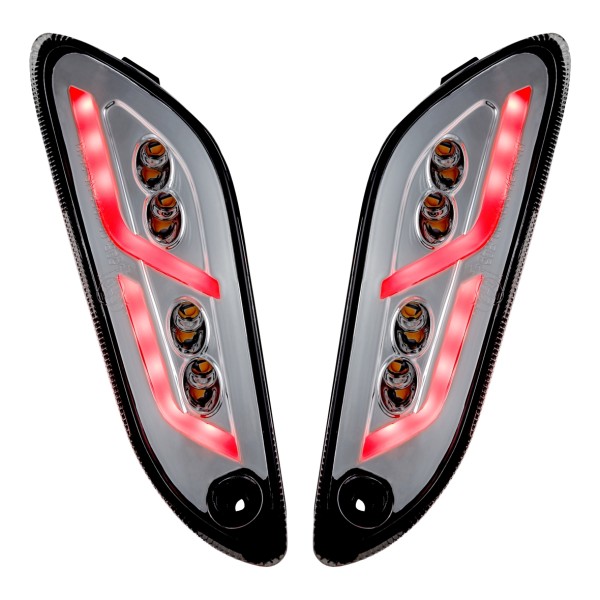 Kit intermitente trasero izquierdo/derecho LED transparente para Vespa Primavera /​ Sprint 125-150cc SIP Style
