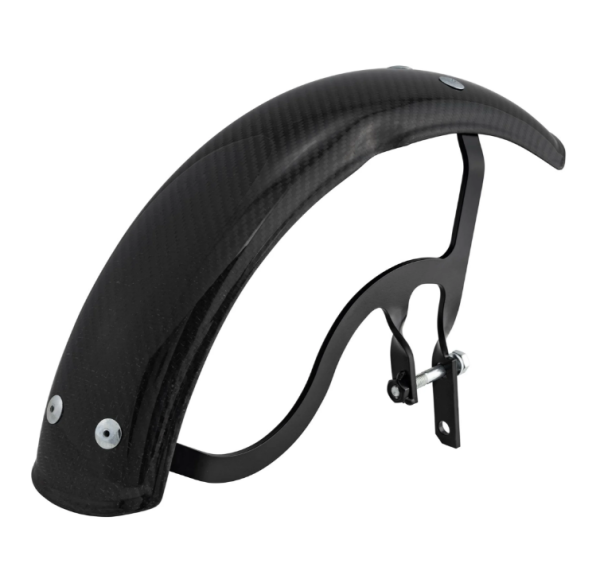 Guardabarros Garelli EVO II para Vespa PX 80-200ccm, carbono, soporte negro
