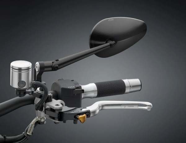 Espejo RIZOMA "RADIAL RS" izquierdo o derecho para Vespa, anodizado negro