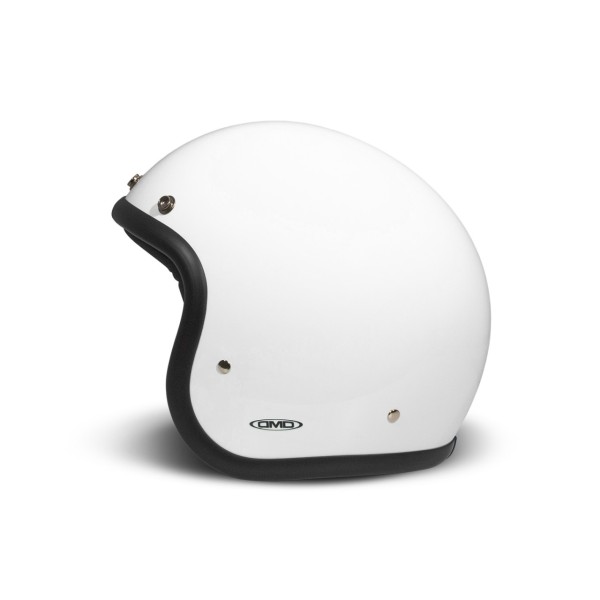Casco DMD jet Retro, blanco, mate, blanco sólido, fibra de vidrio, ECE 22.06