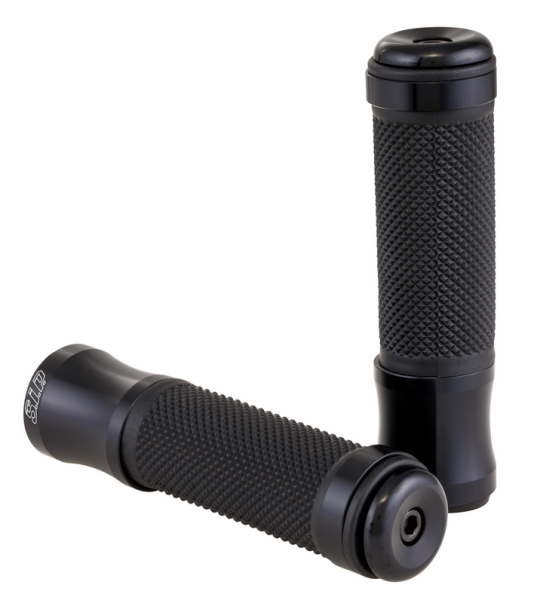 Puños Ø 24/24 mm, L 125 mm para Vespa PX 125-200ccm, negro brillante