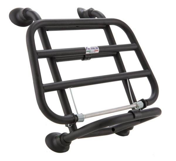 Portaequipajes delantero para Vespa Primavera /Sprint /Elettrica 50-150ccm, plegable, negro mate