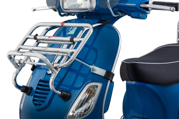 Portaequipajes delantero para Vespa S 50-150cc, plegable, cromado