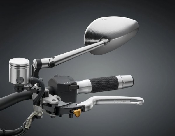 Espejo RIZOMA "RADIAL RS" izquierdo o derecho para Vespa, anodizado plata