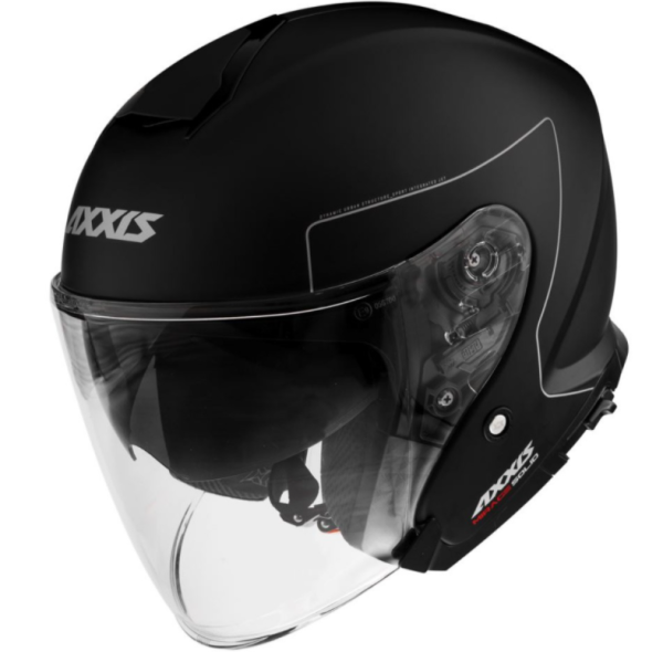Casco jet Axxis, Mirage SV Solid, negro mate