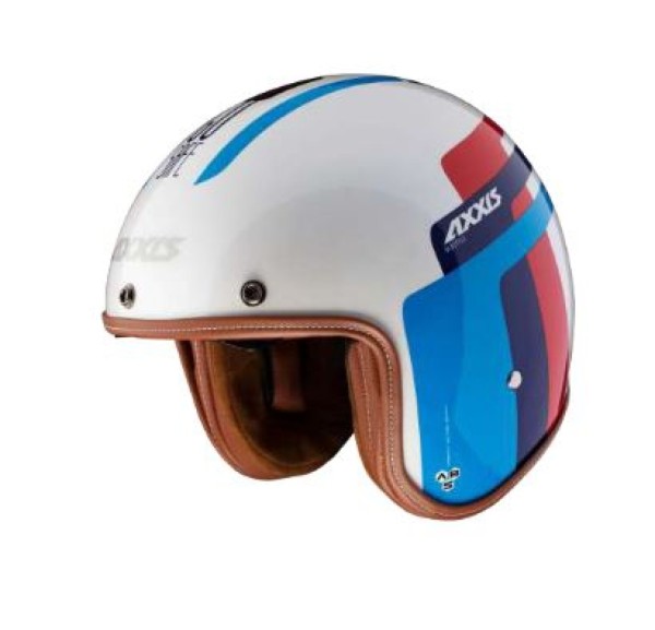 Casco jet Axxis, Hornet SV Oldstyle, azul brillante