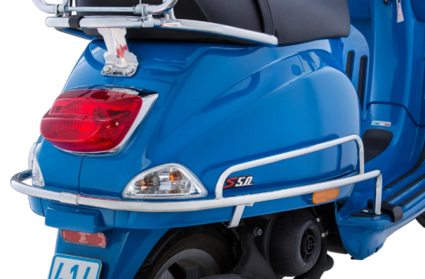 Cubrebarras lateral para Vespa LX/LXV/S 50-150cc, cromo