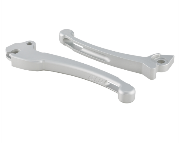 Juego maneta deportiva embrague/freno para Vespa PX 125-200ccm, HBZ Grimeca, derecha/izquierda, plata mate