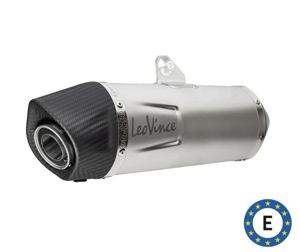 Sistema de escape LeoVince LV One Evo, acero inoxidable, plateado, sistema completo, para Vespa 300 GTS Euro 5