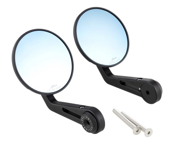 Retrovisor del extremo del manillar ZELIONI para Vespa, derecho e izquierdo, negro mate