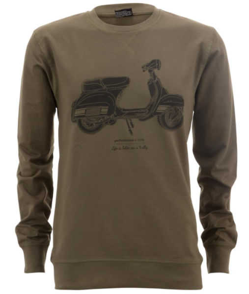 Sudadera "La vida es mejor en un Rally", hombre verde oliva