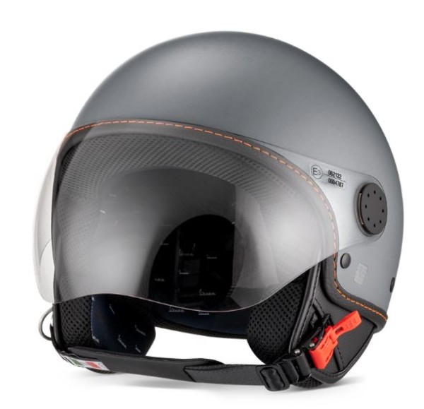 Casco jet Vespa, Vespa Visor LangHe, gris/titanio (707/C) - XL